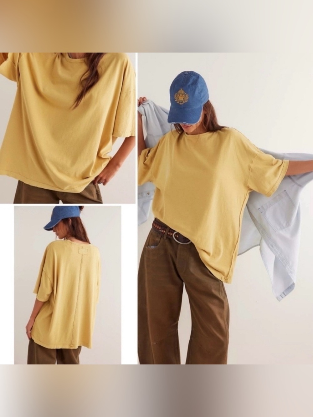 We The Free Devon Tee 🔥mustard yellow• oversized xs